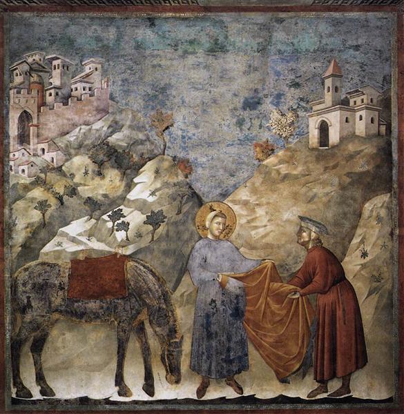 St. Francis Giving his Mantle to a Poor Man, 1297 - 1299 - Giotto