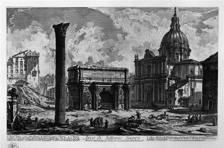 Arch of Septimius Severus, c.1750 - c.1759 - Giovanni Battista Piranesi