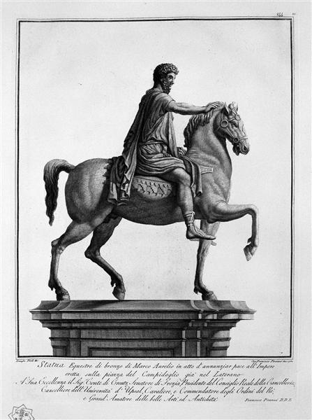 Equestrian statue of Marcus Aurelius - Giovanni Battista Piranesi