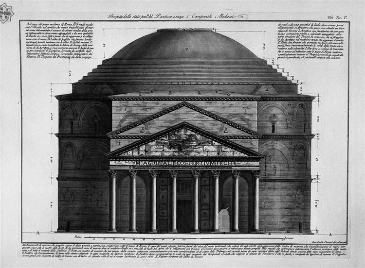 Face of the balance of the Pantheon without roesent Modern Bell - Giovanni Battista Piranesi