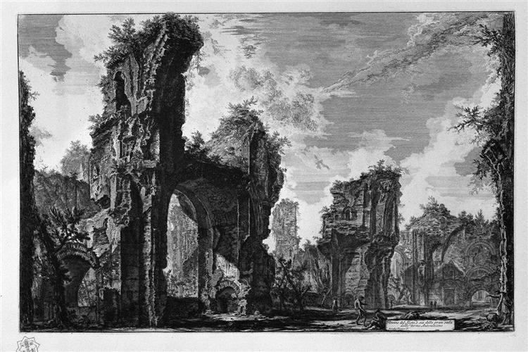 Ruins of Sixtus, or both of the great hall of the Antonine Baths - Giovanni Battista Piranesi