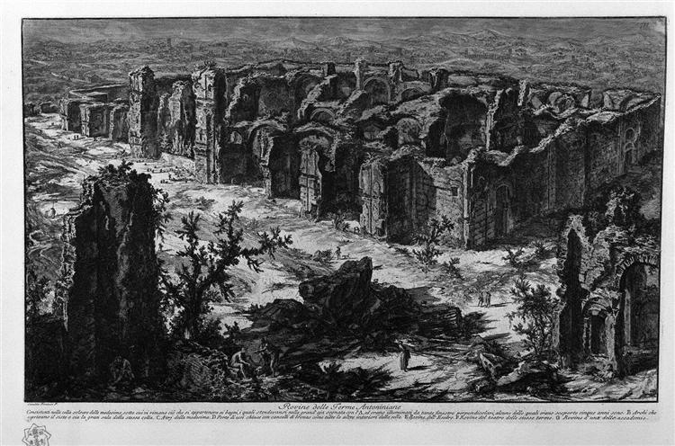 Ruins of the Antonine Baths - Giovanni Battista Piranesi