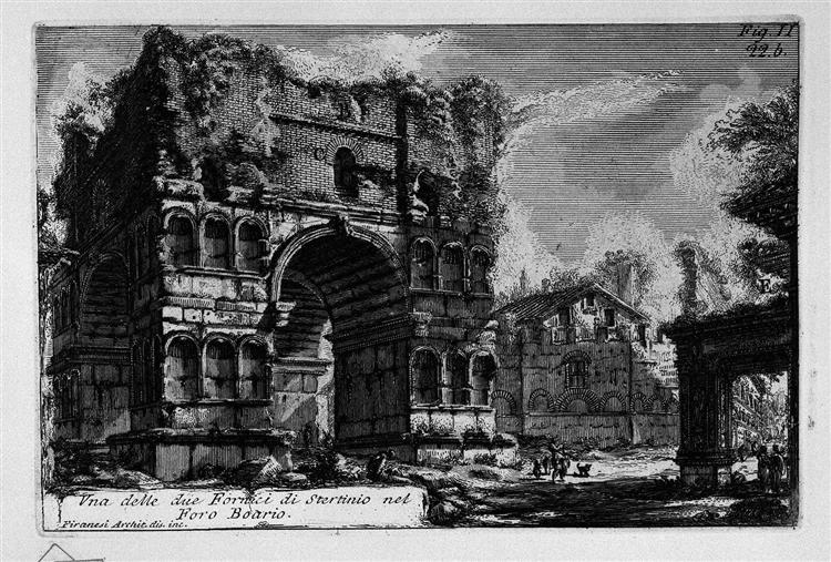The Roman antiquities, t. 1, Plate XXI. Arch of Janus., 1756 - Giovanni Battista Piranesi