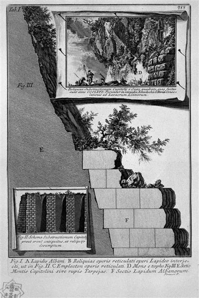 The substructures of the Capitol and the Tarpeian Rock - Giovanni Battista Piranesi
