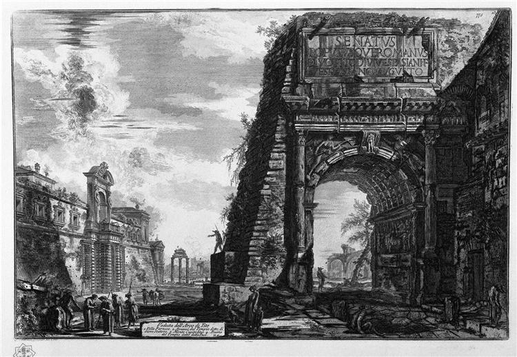View of the Arch of Titus - Giovanni Battista Piranesi