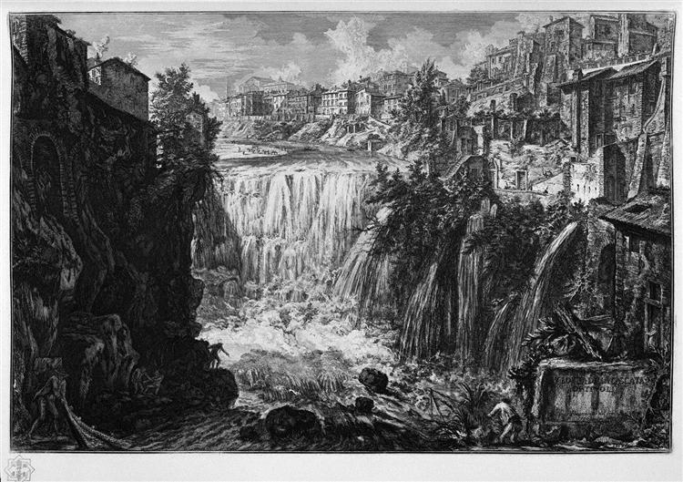 View of the Falls of Tivoli - Джованни Баттиста Пиранези
