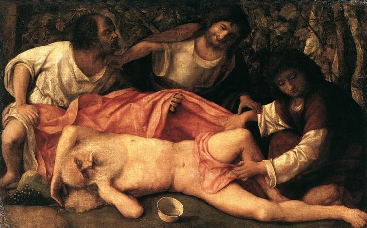Drunkenness of Noah, c.1515 - Giovanni Bellini