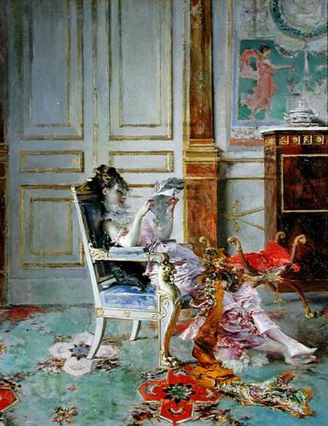 Girl Reading in a Salon, 1876 - Джованни Болдини