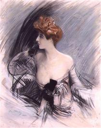 Portrait of Sarah Bernhardt - 乔瓦尼·波尔蒂尼