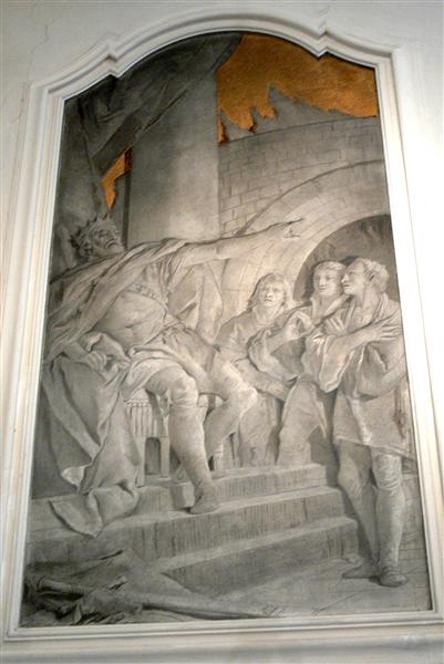 Nebuchadnezar sending the three young men into the fiery furnace - Джованні Доменіко Тьєполо