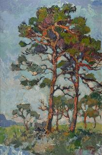 Firs with red trunks, Kenilworth - Gregoire Boonzaier