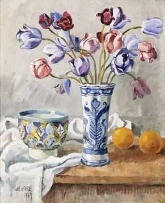 Still Life with Tulips, 1937 - Gregoire Boonzaier