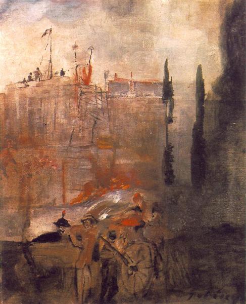 Siege of a Castle, 1910 - Lajos Gulacsy