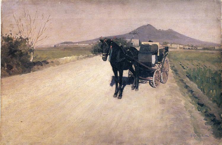 A Road in Naples, 1872 - Гюстав Кайботт