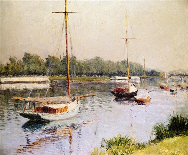 The Harbour of Argentueil, c.1882 - Гюстав Кайботт
