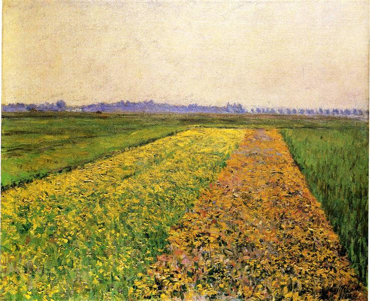 The Yellow Fields at Gennevilliers, 1884 - Гюстав Кайботт