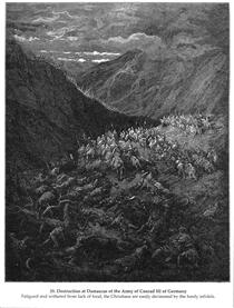Destruição do Exército de Conrado III da Germânia em Damasco - Gustave Doré