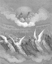Heaven rung, With jubilee, and loud hosannas filled The eternal regions - Gustave Doré