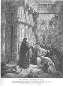 Os Egípcios Pedem que Moisés Vá Embora - Gustave Doré