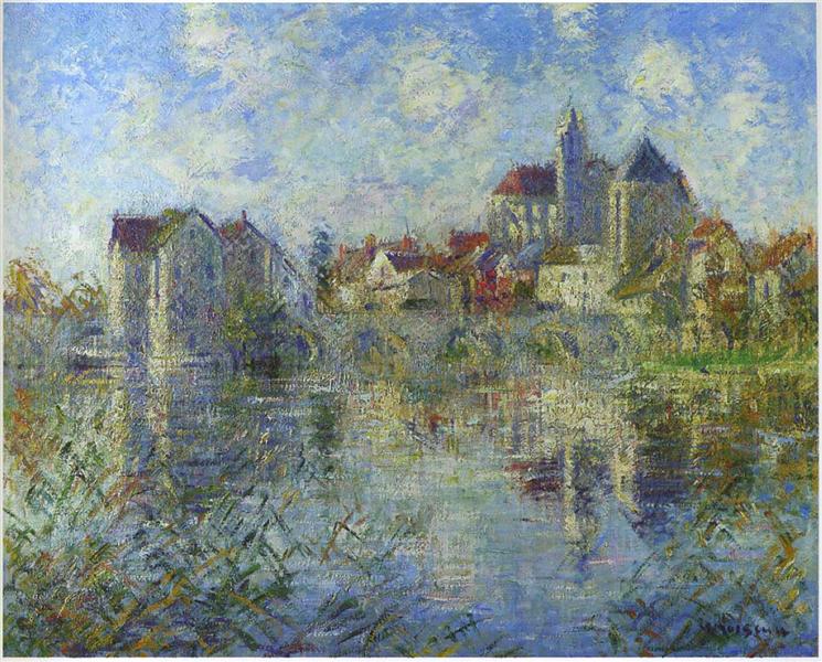 Moret on Loing and the church - Гюстав Луазо