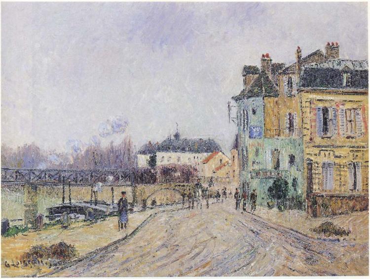 Quay on Oise in Pontoise, 1906 - Гюстав Луазо
