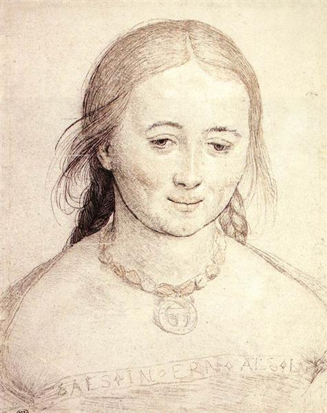 Head of a Woman, 1522 - Ганс Гольбейн Младший