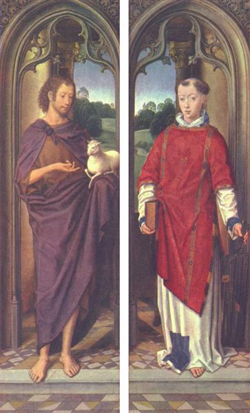 John the Baptist and St. Lawrence, c.1480 - Hans Memling