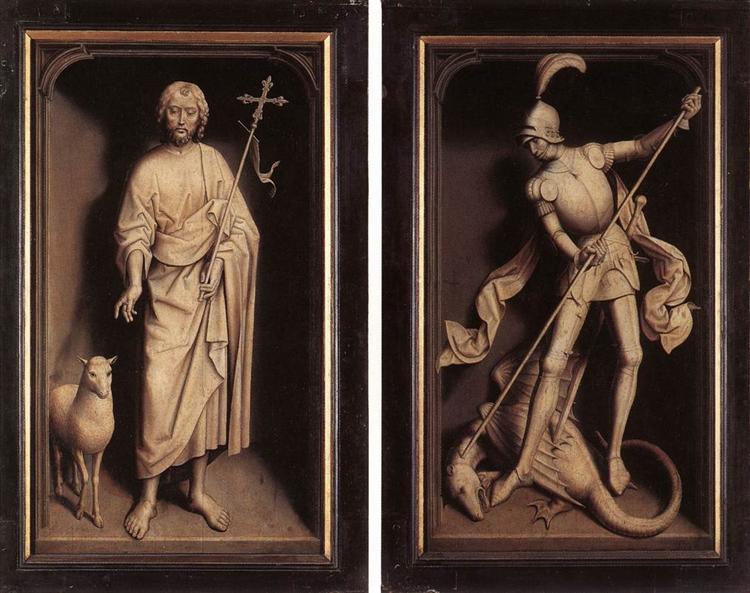 Triptych of the Family Moreel (closed), 1484 - Hans Memling