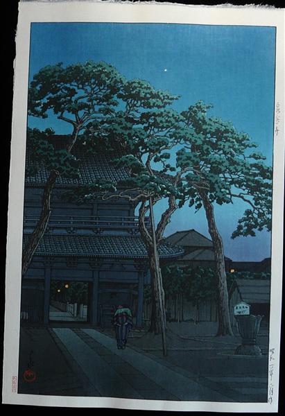 Night at Sengakuji, 1931 - Hasui Kawase