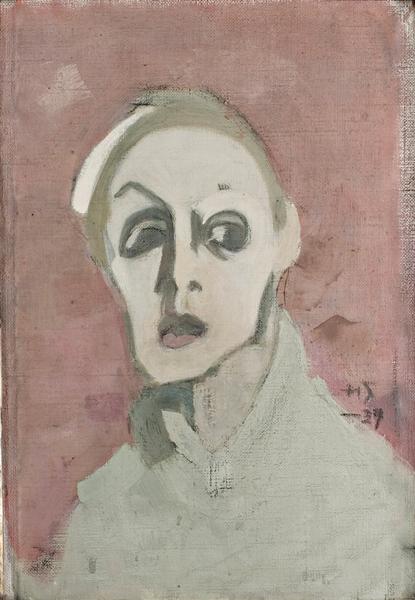 Self-Portrait With Black Mouth,, 1939 - Хелена Шерфбек