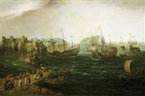 Ships Trading in the East - Hendrik Cornelisz. Vroom