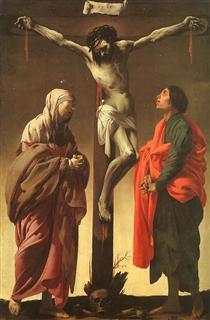 The Crucifixion With The Virgin And St. John - Hendrick ter Brugghen