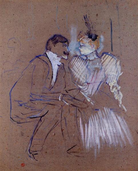 Lucien Guitry and Granne Granier, 1895 - Анри де Тулуз-Лотрек