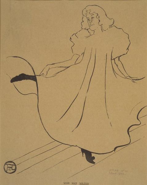 Miss May Milton, from Le Rire, c.1895 - 亨利·德·土魯斯-羅特列克