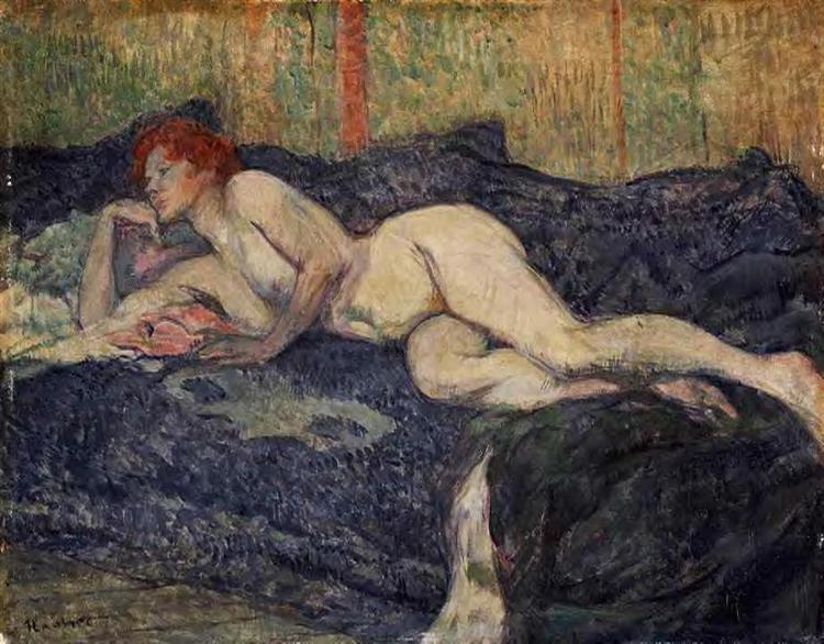 Reclining Nude, 1897 - Анри де Тулуз-Лотрек