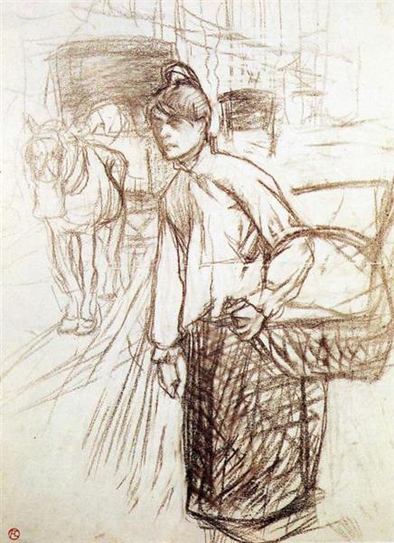 Study for the Laundress, 1888 - Анри де Тулуз-Лотрек