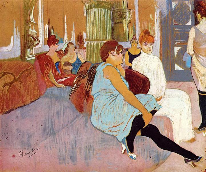 The Salon in the Rue des Moulins, 1894 - Анри де Тулуз-Лотрек