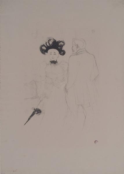 Yahne et Antoine, dans l0age difficile, c.1895 - Анри де Тулуз-Лотрек