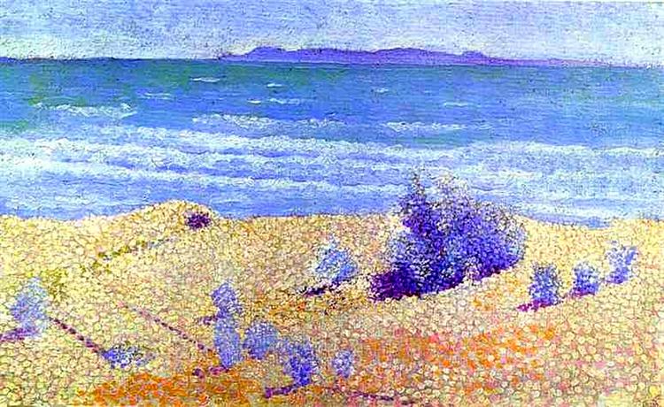 Beach on the Mediterranian, 1891 - Анрі Едмон Кросс