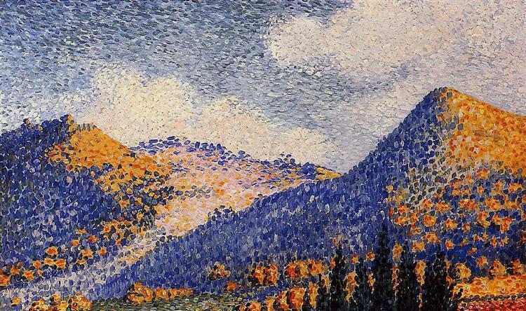 Landscape, the Little Maresque Mountains, 1896 - 1898 - Henri-Edmond Cross