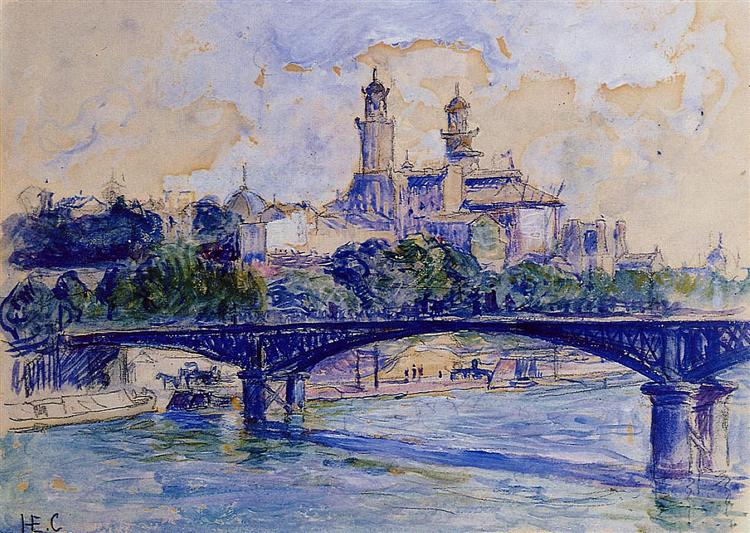 The Seine by the Trocadero - Henri Edmond Cross