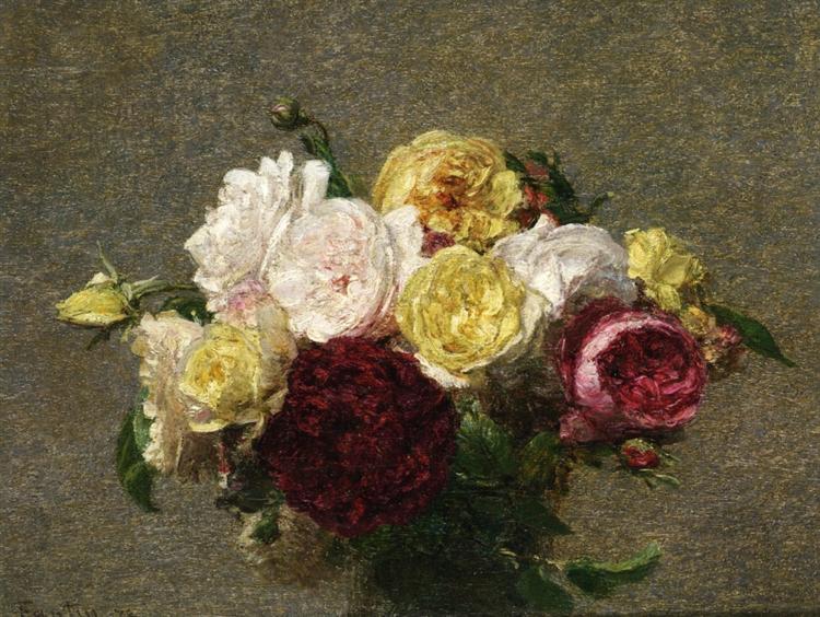 Bouquet of Roses, c.1879 - 方丹‧拉圖爾