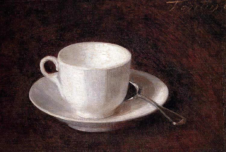 White Cup And Saucer, 1864 - 方丹‧拉圖爾