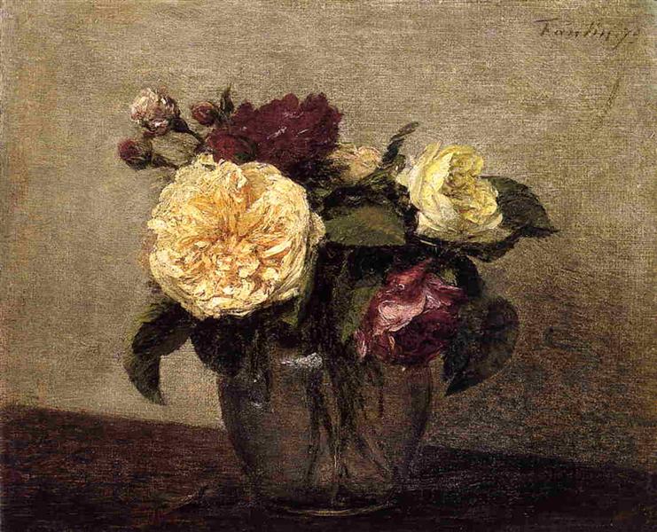 Yellow and Red Roses, 1879 - 方丹‧拉圖爾