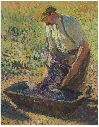 Farmer Kneeling - Анрі Мартен
