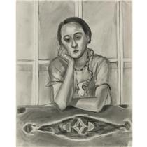Figure in Scutari Carpet - Henri Matisse