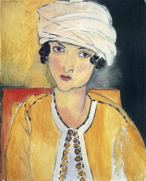 Lorette with Turban and Yellow Vest, 1917 - 馬蒂斯