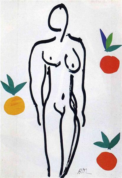 Nude with Oranges, 1951 - Анри Матисс