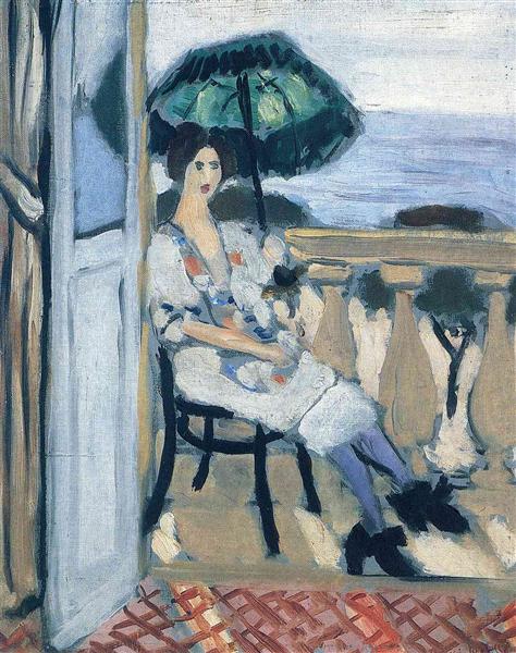 Woman holding umbrella, 1919 - Henri Matisse