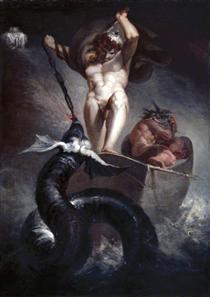 Thor Battering the Midgard Serpent - Иоганн Генрих Фюссли